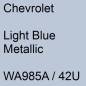 Preview: Chevrolet, Light Blue Metallic, WA985A / 42U.